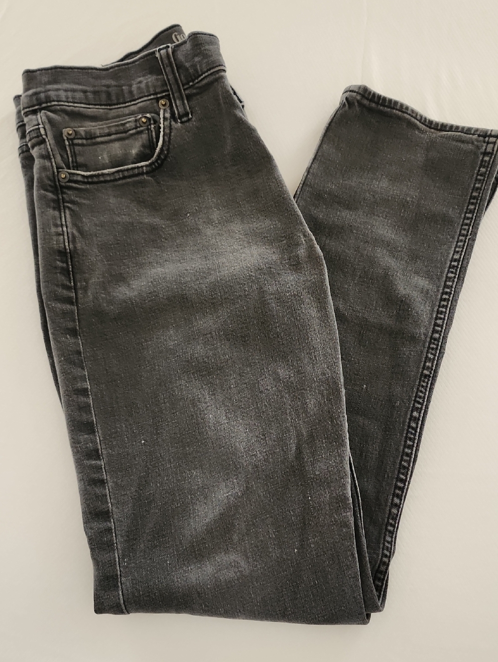 Goodfellow & Co Mens Distressed Gray Wash Denim Jeans Size 32x32